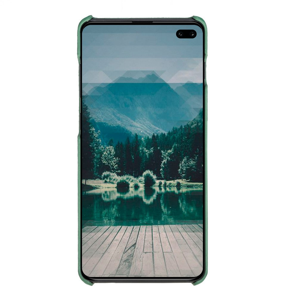 Samsung Galaxy S10 Uyumlu Deri Arka Kapak MN-UJ ERC4 Yeşil