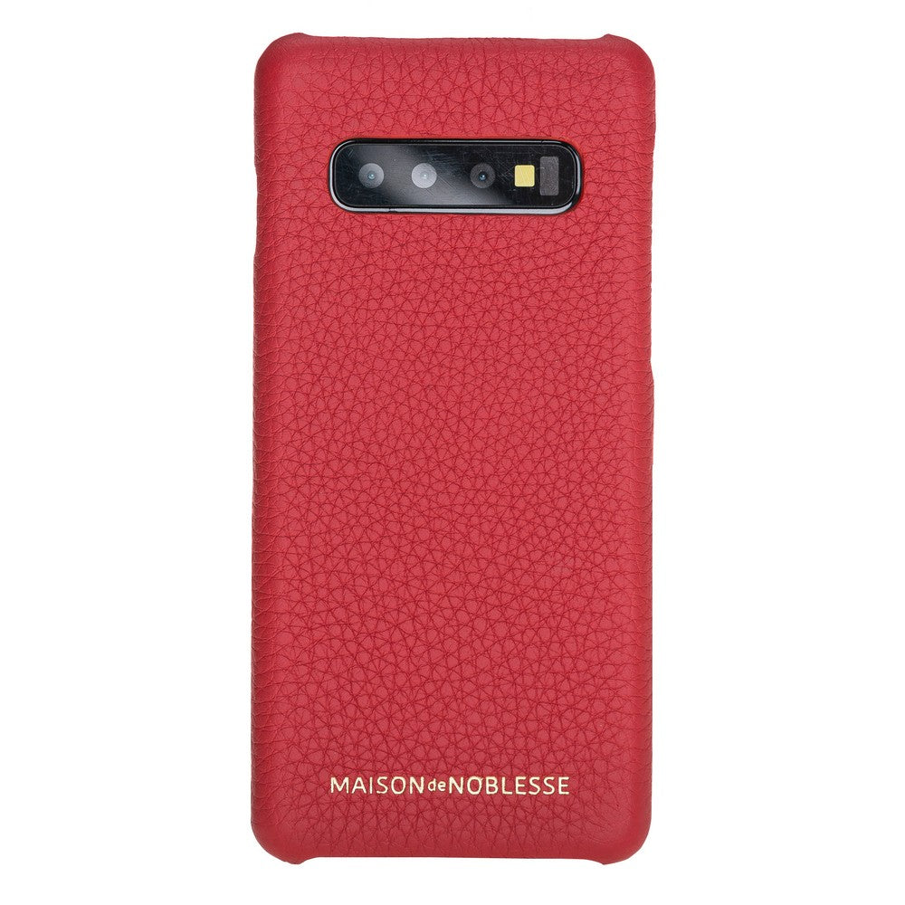 Samsung Galaxy S10 Uyumlu Deri Arka Kapak MN-UJ ERC2 Kırmızı
