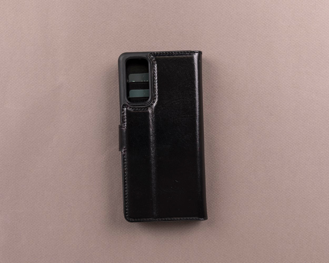 Samsung Galaxy S20 FE Uyumlu Deri Cüzdanlı Kılıf RST1 Siyah