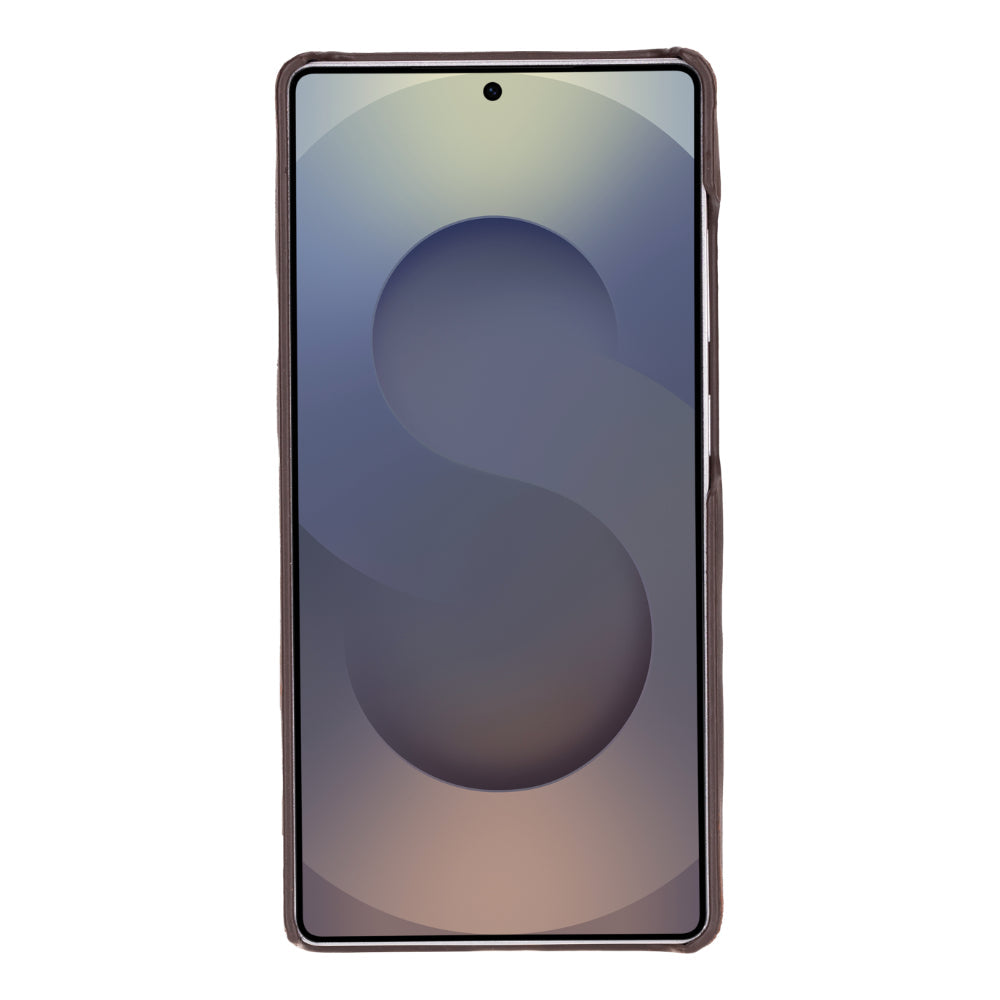 Samsung Galaxy S25 Ultra Uyumlu, Hakiki Deri, El Yapımı Arka Kapak, Antik Kahve