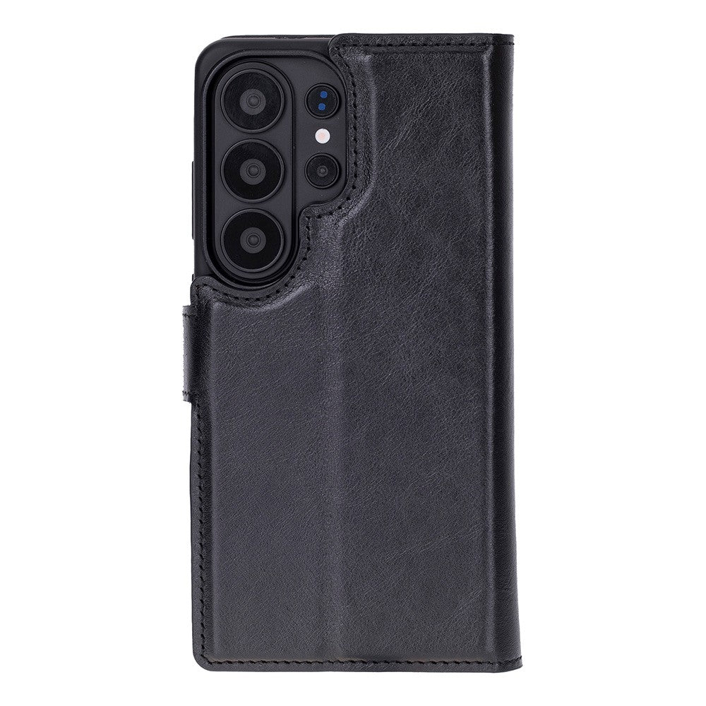 Samsung Galaxy S26 Ultra Uyumlu Manyetik Hakiki Deri Cüzdan Kılıf ,Cüzdan Taşımaya Son, Kredi Kart Yuvalı, RFID Güvenlik