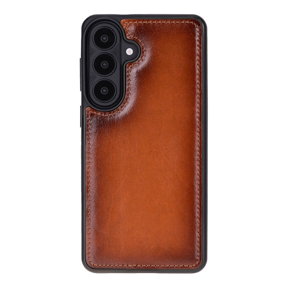 Samsung Galaxy S26 Uyumlu Manyetik Hakiki Deri Cüzdan Kılıf ,Cüzdan Taşımaya Son, Kredi Kart Yuvalı, RFID Güvenlik