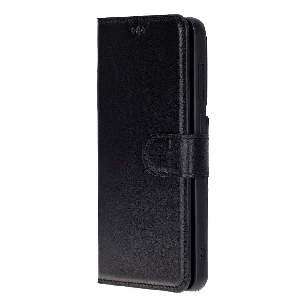 Samsung Galaxy S26 Uyumlu Manyetik Hakiki Deri Cüzdan Kılıf ,Cüzdan Taşımaya Son, Kredi Kart Yuvalı, RFID Güvenlik