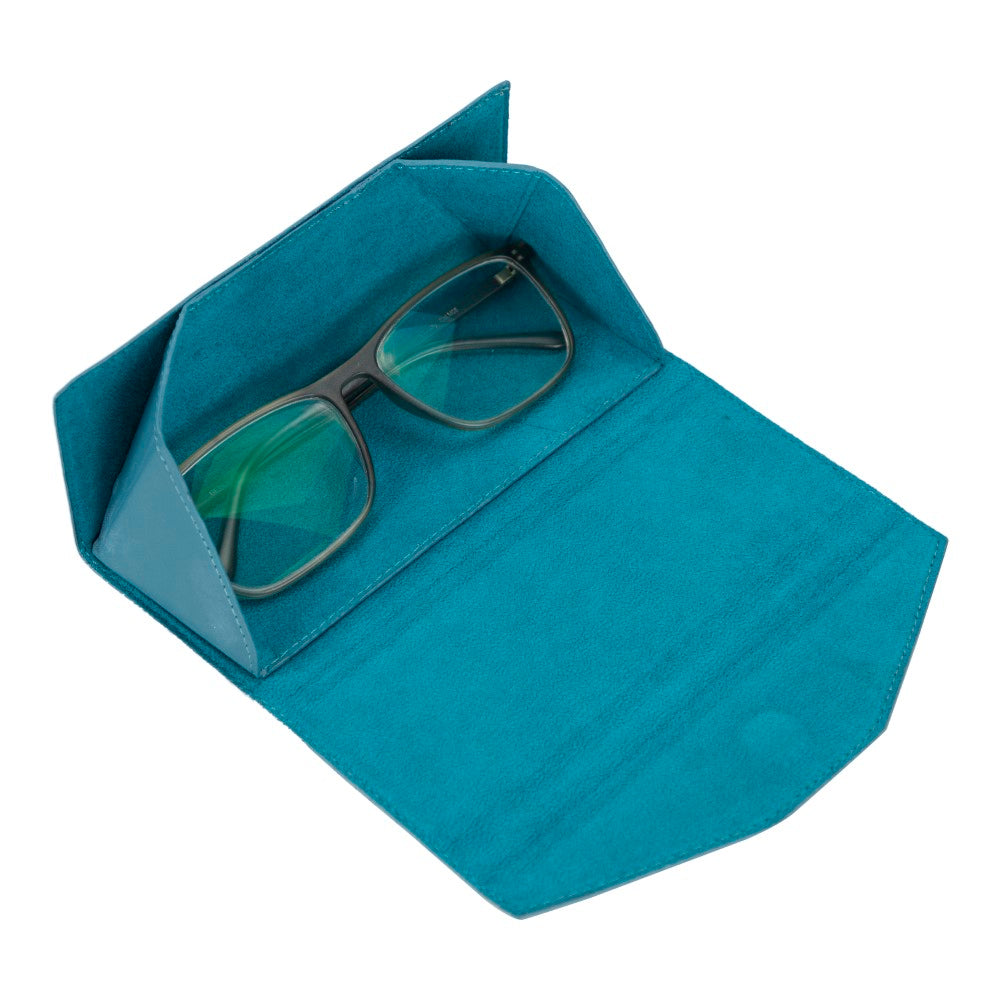 Smart Glass Deri Gözlük Kılıfı BRN4EF Mavi