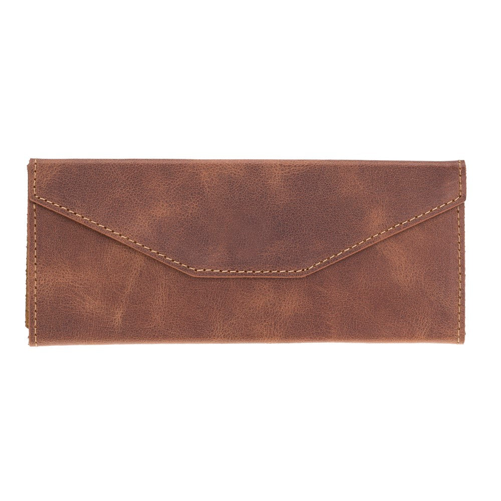 Smart Glass Hakiki Deri, El Yapımı Gözlük Kılıfı, TN2 Taba