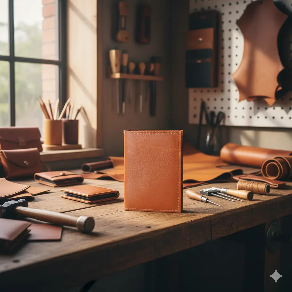 Toscana Hakiki Deri Kartlık – El Yapımı Minimalist Cüzdan