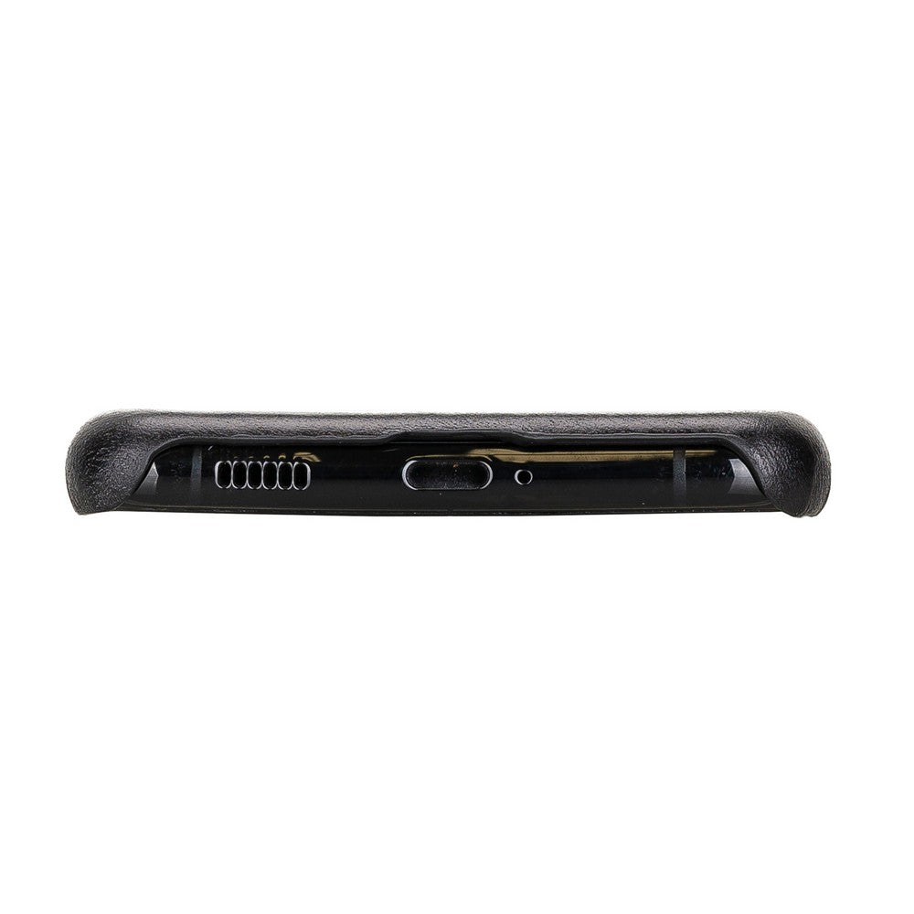 Samsung Galaxy S21 Plus Uyumlu Deri Arka Kapak UJ RST1 Siyah