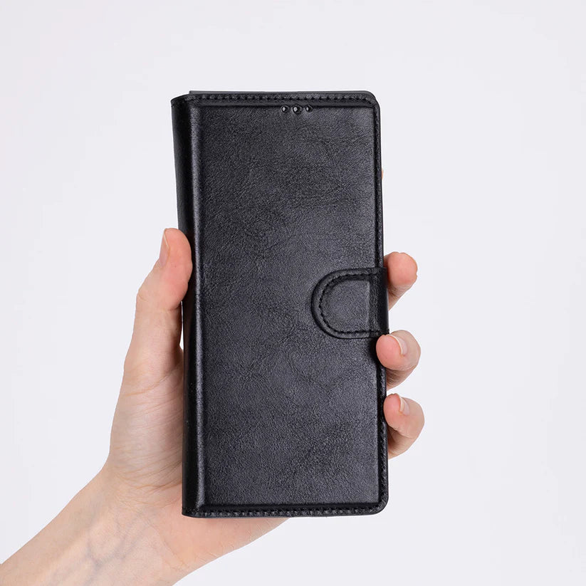 Samsung Galaxy Z Fold7 Uyumlu Manyetik Hakiki Deri Cüzdan Kılıf ,Cüzdan Taşımaya Son, Kredi Kart Yuvalı, RFID Güvenlik