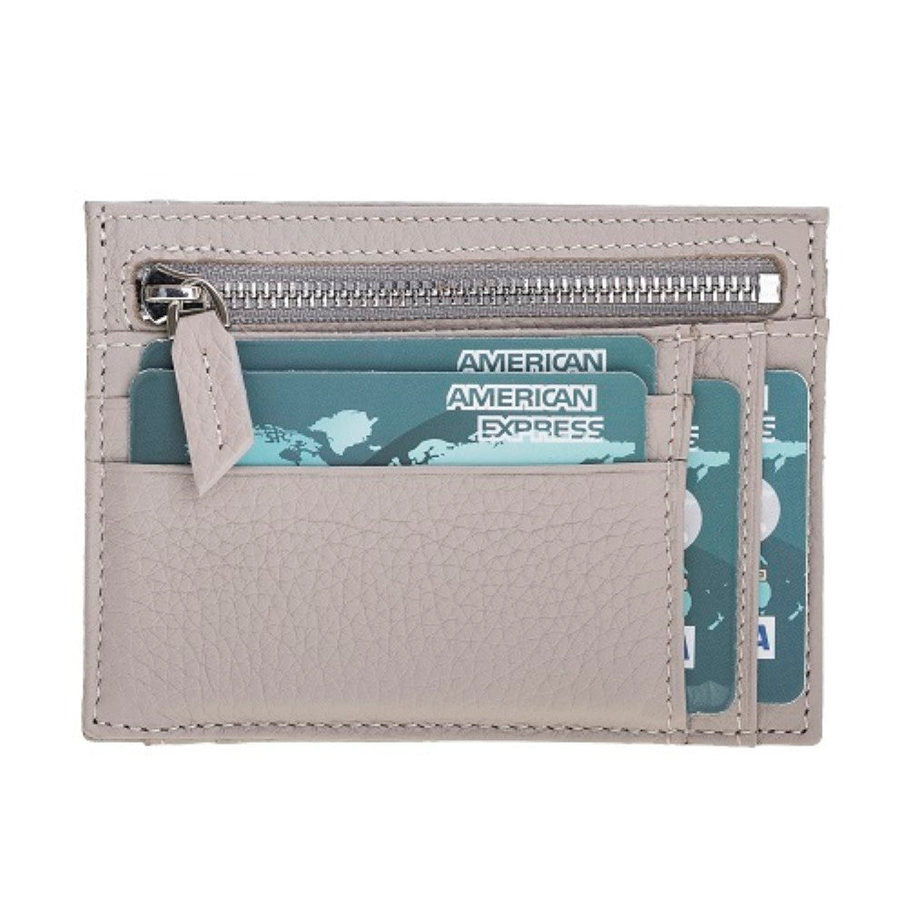 Hakiki Deri, El Yapımı Kartlık, Bozuk Para Bölümü, 6 Adet Kart Bölmesi, Bej