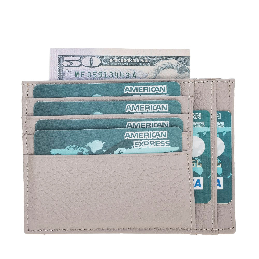 Hakiki Deri, El Yapımı Kartlık, Bozuk Para Bölümü, 6 Adet Kart Bölmesi, Bej